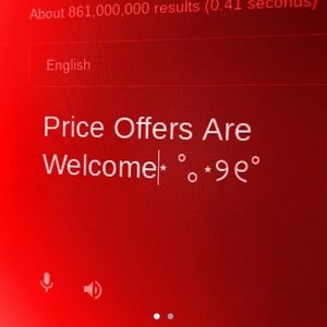 Price Offers Are Welcome!